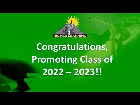 Higher Learning Academy 8th Grade Promotion 2022-2023