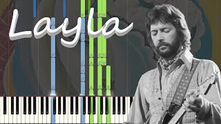 Eric Clapton - Layla Piano Outro Tutorial *FREE SHEET MUSIC IN DESC.* As Played in Orginal chords