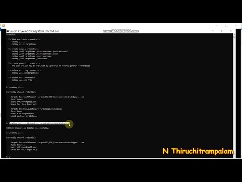 Command Prompt - 17   cmdkey /delete:target