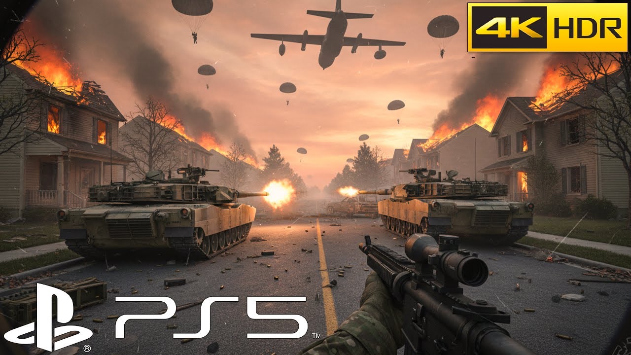 Virginia U.S.A Under Attack - Call of Duty MW2 Campaign Remastered Mission 4k Ultra Realistic HD