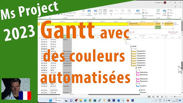 #102 Ms Project 2023 ● Le Gantt avec des couleurs automatiques ● Simple