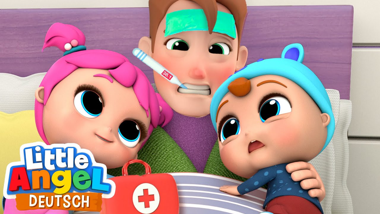 Papa ist krank | Wir helfen dir! | Little Angel Deutsch - Kinderlieder