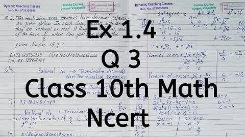 Ex 1.4 | Q 3 | Chapter 1 | Real Numbers | Class 10 Math