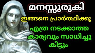 മനസ്സുരുകി ഇങ്ങനെ പ്രാർത്ഥിക്കൂ എത്ര നടക്കാത്ത കാര്യവും സാധിക്കും PRAYER 524#miracleprayer #prayer