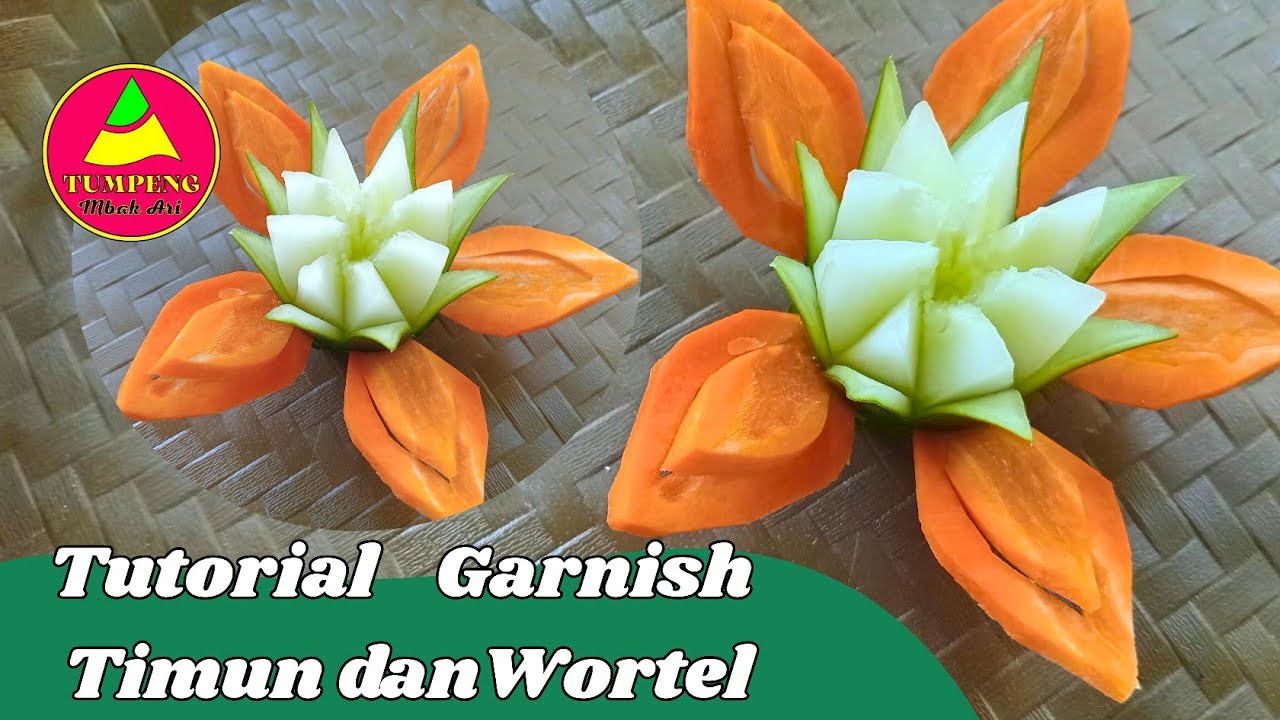 TUTORIAL BUNGA CANTIK DARI TIMUN DAN WORTEL 