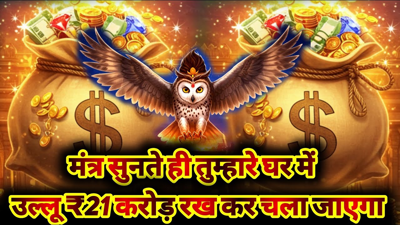 🦉💸 उल्लू आएगा पैसा 💸 रखकर चला जाएगा बस एक बार सुन 📱 लेना #ullumoneyattractionmantra