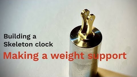 Continuing the skeleton clock build. Making the pulley support for the small weights.