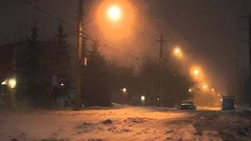 Snowstorm in Inglewood - testing sound of Rode NTG-2 with dead cat on blimp