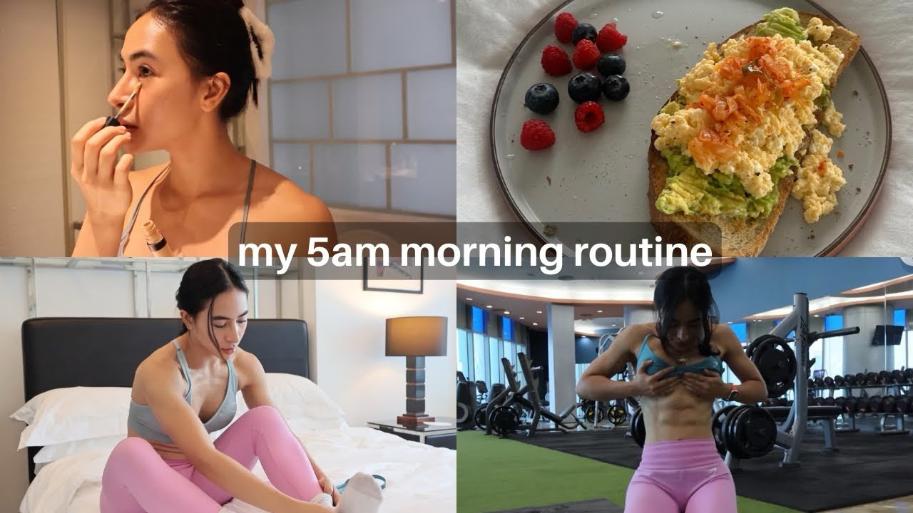 My Realistic 5 am Morning Routine (Gym Edition) - YouTube