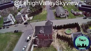 Roseto and Banger Pennsylvania flyover Lehigh Valley Skyview