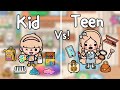 KID VS TEEN  🍼🤔💕| Toca Life World 🌎 | ตอนเด็ก Vs ตอนโต | Toca Boca