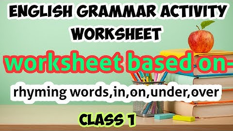 English worksheet for class 1|| english grammar worksheet activities from book||@sckidsclasses