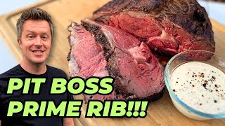 Smoked PRIME RIB on a PIT BOSS!! | Pellet Grill Prime Rib Roast Reverse Seared