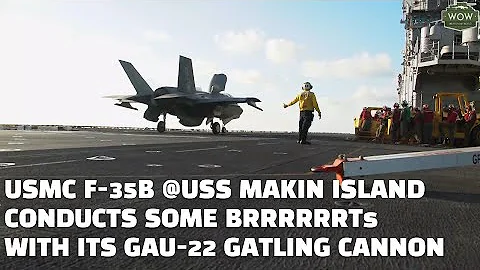 F-35B GAU-22 Gatling Cannon Live Fire @West Pacific.
