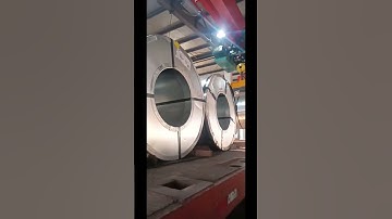 Factory new arrival galvanized coil unloading process#shorts #steel
