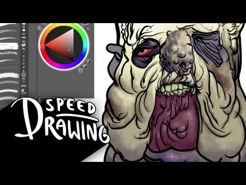 Speed Drawing: Jowly Zombie