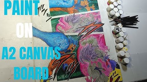 GOKU SUPER SAIYAN BLUE VS FUSED ZAMASU DRAWING | BAGRI ARTS | A2 CANVAS BOARD