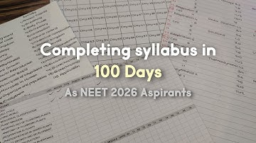 Complete NEET Syllabus in 100 Days 🔥 | NEET Backlog + Nov Planner 🗒️#neet2026