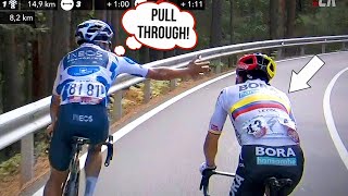Why was Richard Carapaz FURIOUS with Sergio Higuita? Vuelta a España 2022 Stage 20