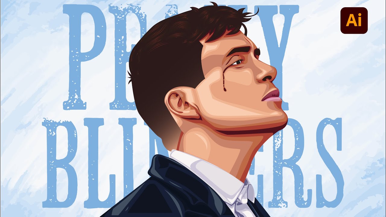 Tommy Shelbay Digital Vector art Tutorial easy way | Peaky Blinders ...
