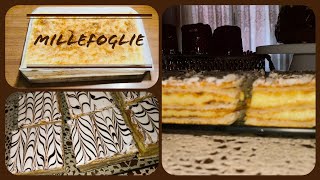 ميلفاي المخبزات في المنزل لكل مبتدئة بطريقة سهلة Dolce  Millefoglie fatto a casa