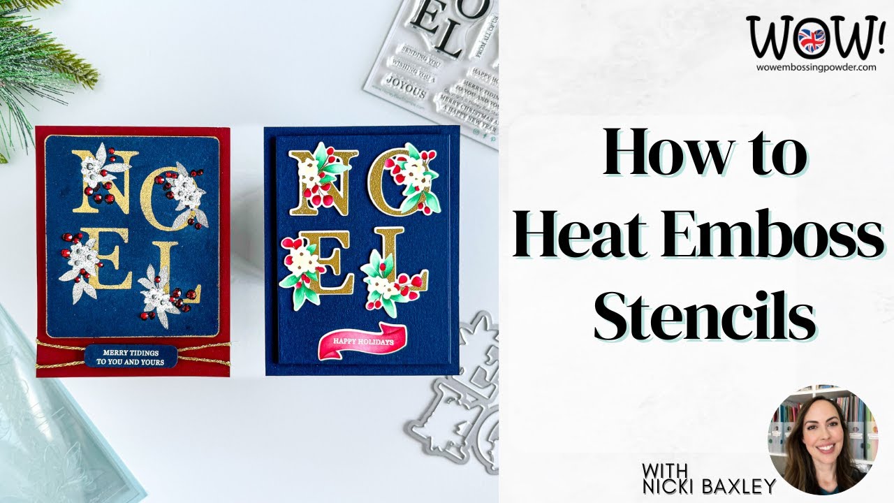 How to Heat Emboss with STENCILS - Top Tips Revealed! #cardmaking - YouTube