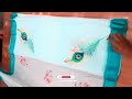 Moss Chiffon Saree in 5 Colours | Peacock Print &amp; Satin Border | Armani Fashions