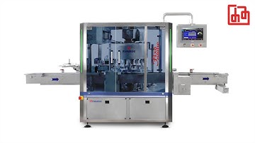 High-Speed Rotary Sticker Labeling Machine for Round Bottles | Automatic Bottle Label Applicator