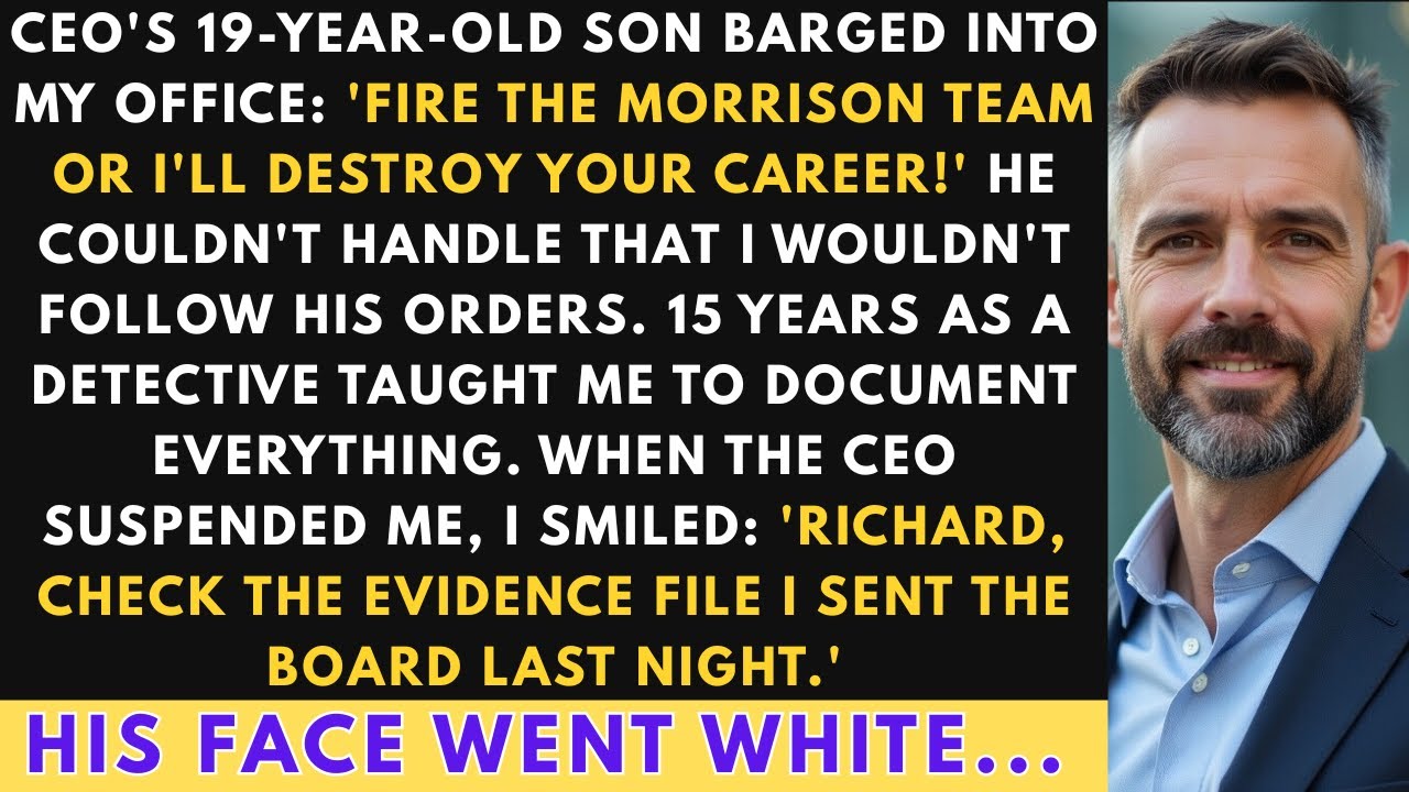 CEO's Son Got Me Fired For Standing Up To Him, But I Had Evidence That Ended His Career...