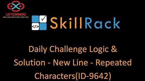 skillrack daily challenge logic and solution - new line - repeated characters(04-11-2020)[id-9642]