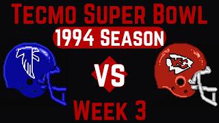 Falcons vs Chiefs Week 3 - Juiced Mod 1994 Tecmo Super Bowl - NES