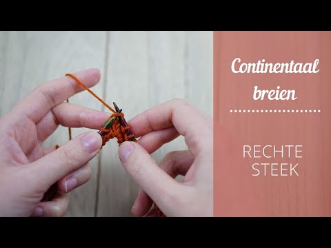 Continentaal breien // De rechte steek