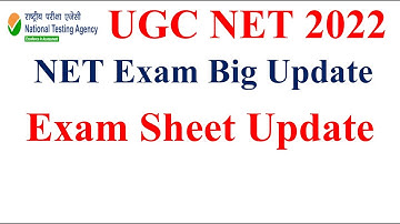 Big Update-UGC NET Exam Sheet 2022 | UGc NET Admit card 2022 | NET Exam 2022 | NET admit card 2022