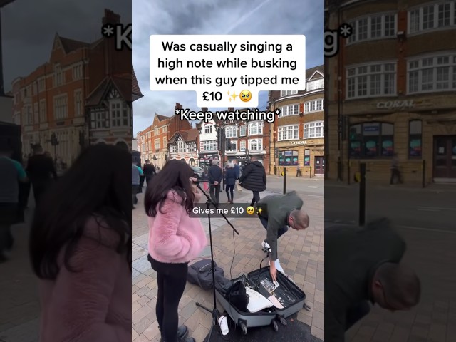 He gave me £10😭❤️ #singer #busking #kindness #shortsvideo #shorts #tips #lewiscapaldi class=