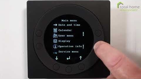 Genvex Combi 185 Controller - 2 Setting Date and Time