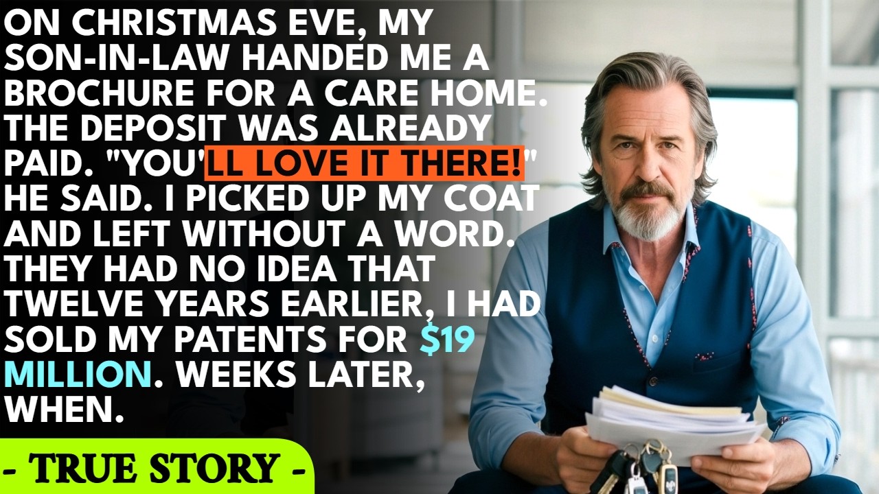 On Christmas Eve, my son-in-law slid an assisted living brochure across the table and called it a gift. My daughter wouldn't meet my eyes. They'd already put down a deposit. "It makes sense,...
