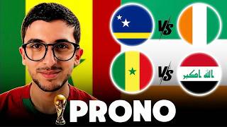 🇸🇳🇨🇮 Côte d’Ivoire 🆚 Curaçao + Sénégal 🆚 Irak | MES PRONOS COUPE DU MONDE 2026 !!! 