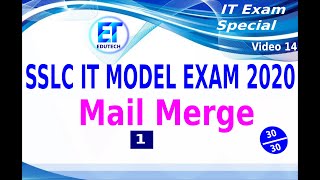 SSLC Model IT Exam 2020 -- Mail merge