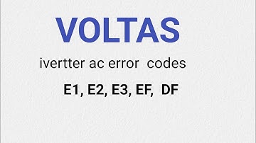 split AC error  codes voltas inverter ac error codes E1, E2, E3, EF,  DF #shortvideos