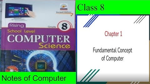 Class 8 || Computer || Unit 1 || Lesson 1 || Fundamental Concept of Computer