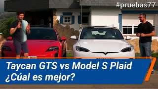 Porsche Taycan GTS vs Tesla Model S Plaid. Más allá de la potencia.