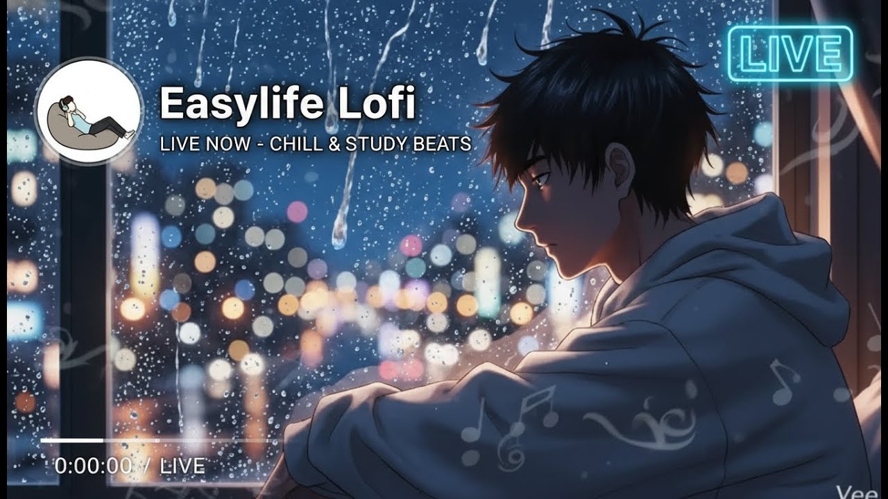 Rain Outside the Window 🌧️ Sad Lofi for Quiet Nights (Live)