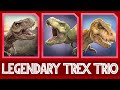 The legendary trex trio jurassic world alive