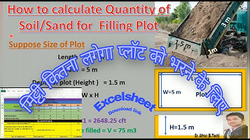 How to Calculate Quantity of Soil /Sand for Filling Plot.