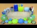 &quot;GREEN + BLUE&quot; Food Slime Series8 Season &quot;FOOD&quot; / Mixing Makeup and Glitter into Clear Slime