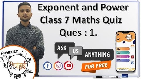 Quiz solving and Explanation Q1 | Exponent and Power | Class 7 Maths | Padhai Vadhai Quiz