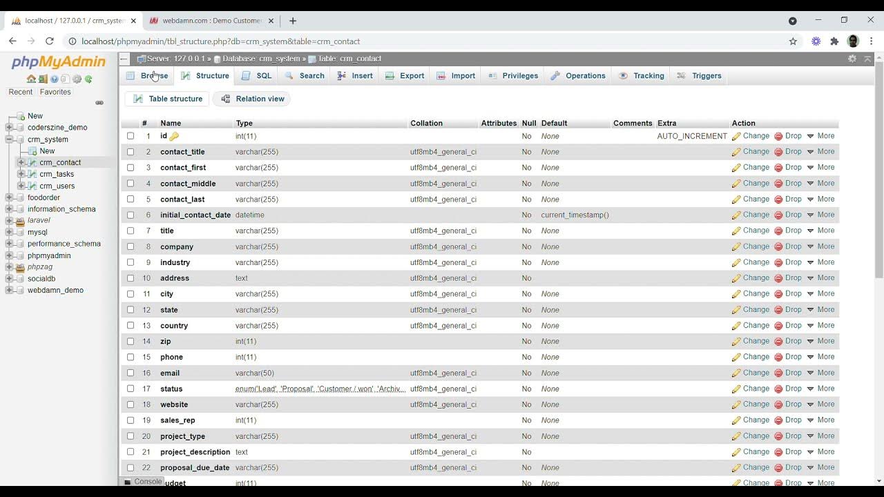 Build CRM System with PHP : Design Database Tables (2/10) - YouTube