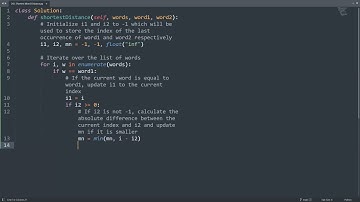 Leetcode 243. Shortest Word Distance in Python | Python Leetcode | Python Coding Tutorial | ASMR