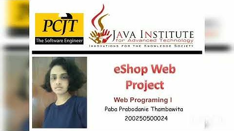 Web Project Task 02  1st Year  Semester 01  Java Institute