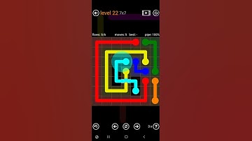 How To Solve Flow Free Bridges Sampler Level 22 7x7 Board Medium Walk Through Solution Walkthrough